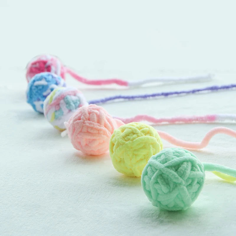Colorful Yarn Balls for Cats