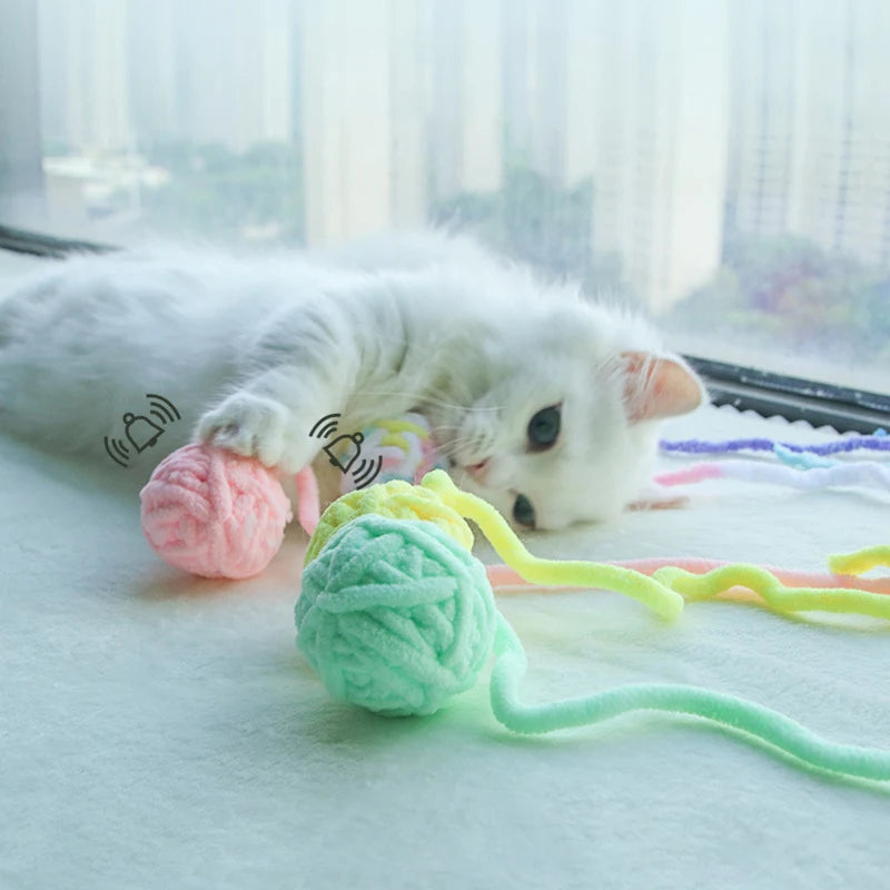 Colorful Yarn Balls for Cats