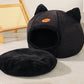 Comfortable bed for cat in winter